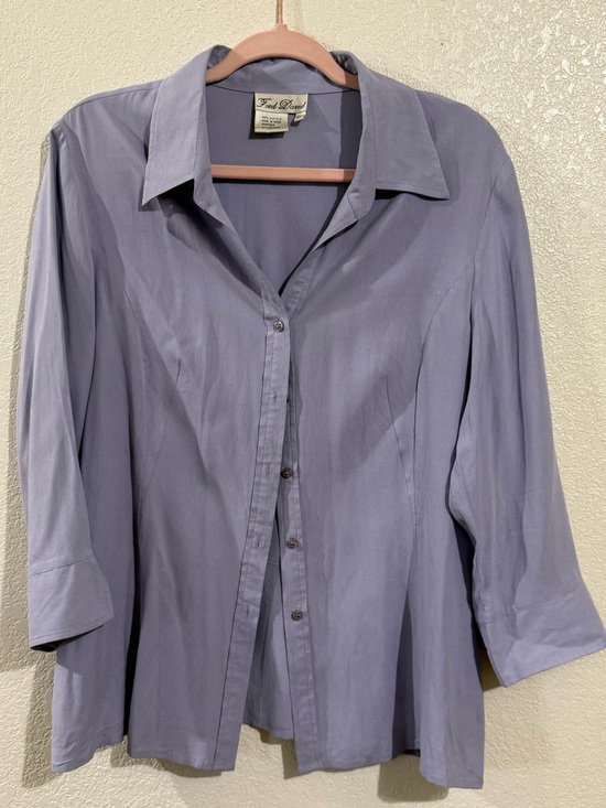 Fred David Tops - Fred David Pale Lavender Silk Shirt